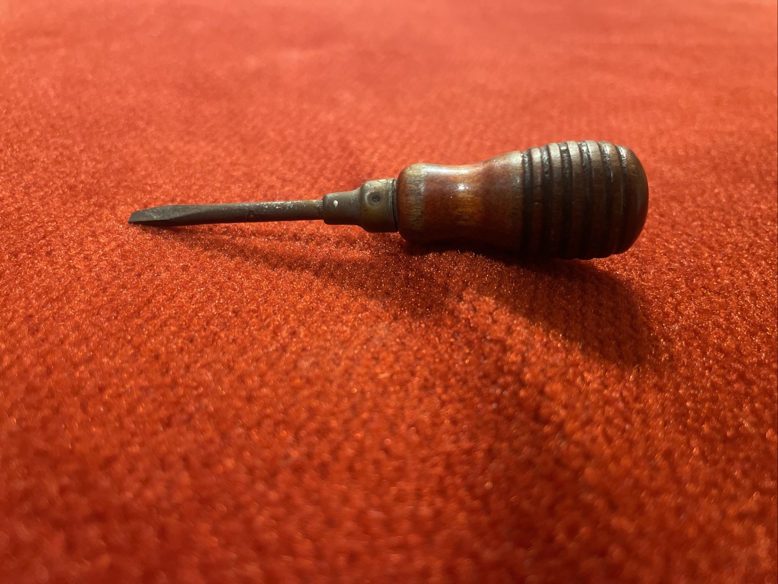 Antique Mayhew Monarch No. 808 MINI Flathead Screwdriver Wood Beehive Handle