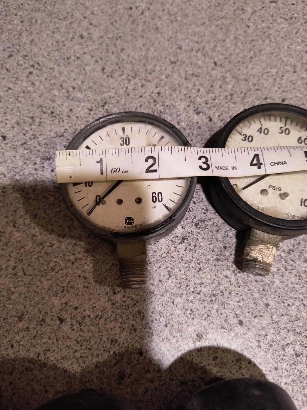 Lot of 6 Vintage Metal Gauges: Steampunk, untested