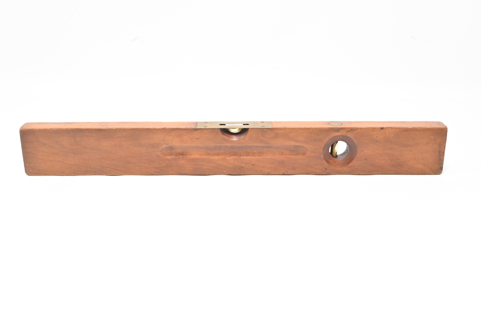 Antique HSB & Co Wood Level OVB No. 0, 25″ Carpentry Carpenters Wood Brass USA