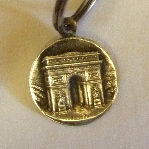 French Key Fob Eiffel Tower Arc De Triomphe