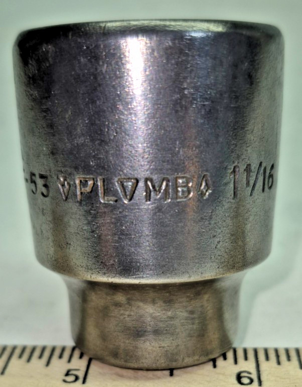 Vintage Plvmb 1/2 ” drive , 1-1/16″ , 12 point socket, WF-53