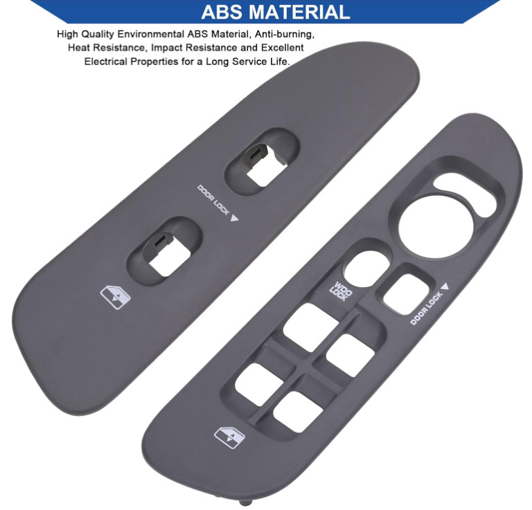 Botón y marco de control de ventanas para camioneta 2002–2009 gris oscuro, Nuevo