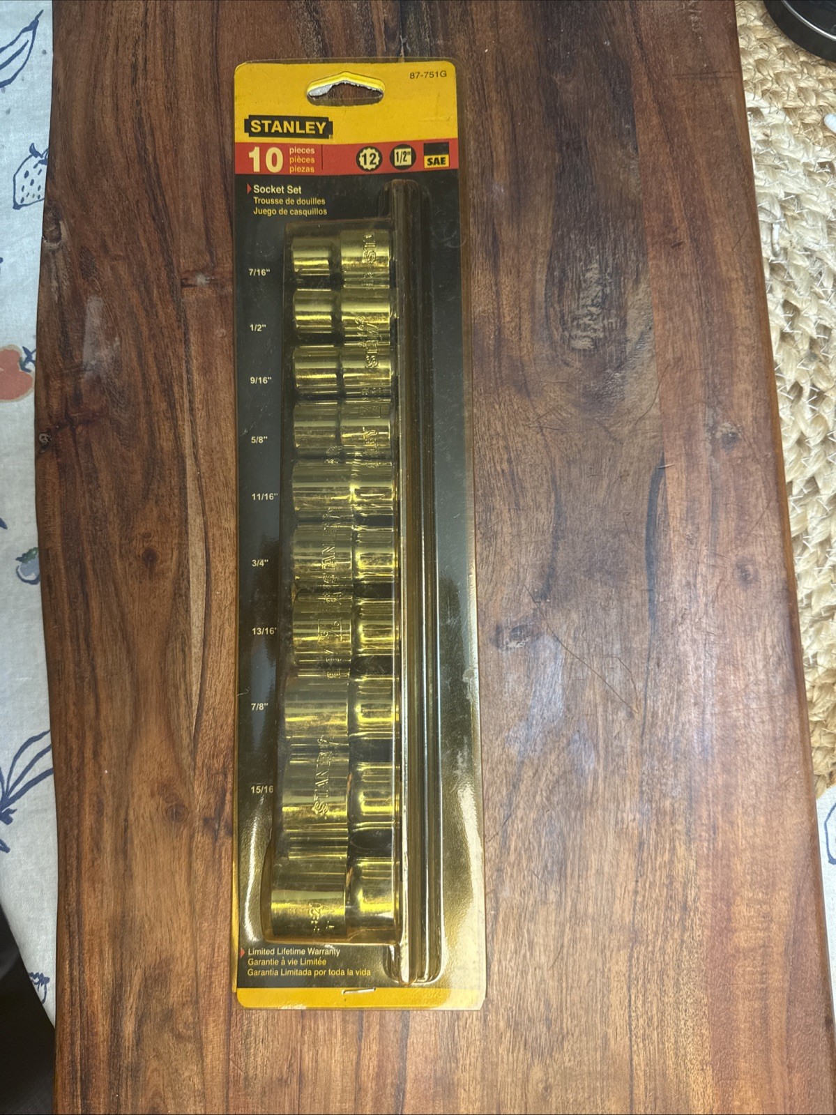 87-751 NOS Stanley Professional 10 Pc. SAE 1/2” Drive Socket Set 7/8 – 1 sh6909