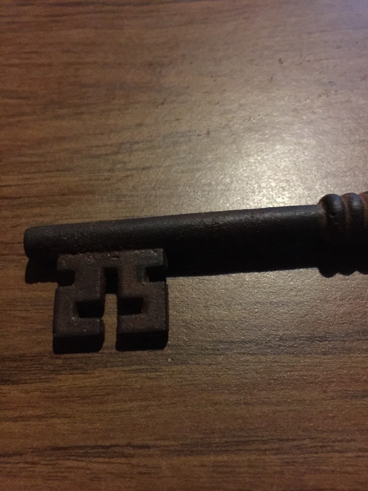 Victorian Cast Iron Key HUGE 6+ Inch Patina Metal English Cathedral Castle GIFT