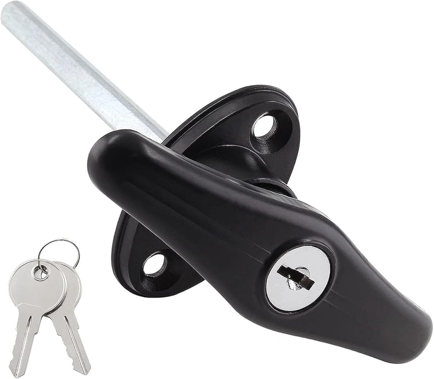 1 Pack Truck Cap Locking T-Handles Black Camper Topper Lock, Keyed Alike, 5/16 i