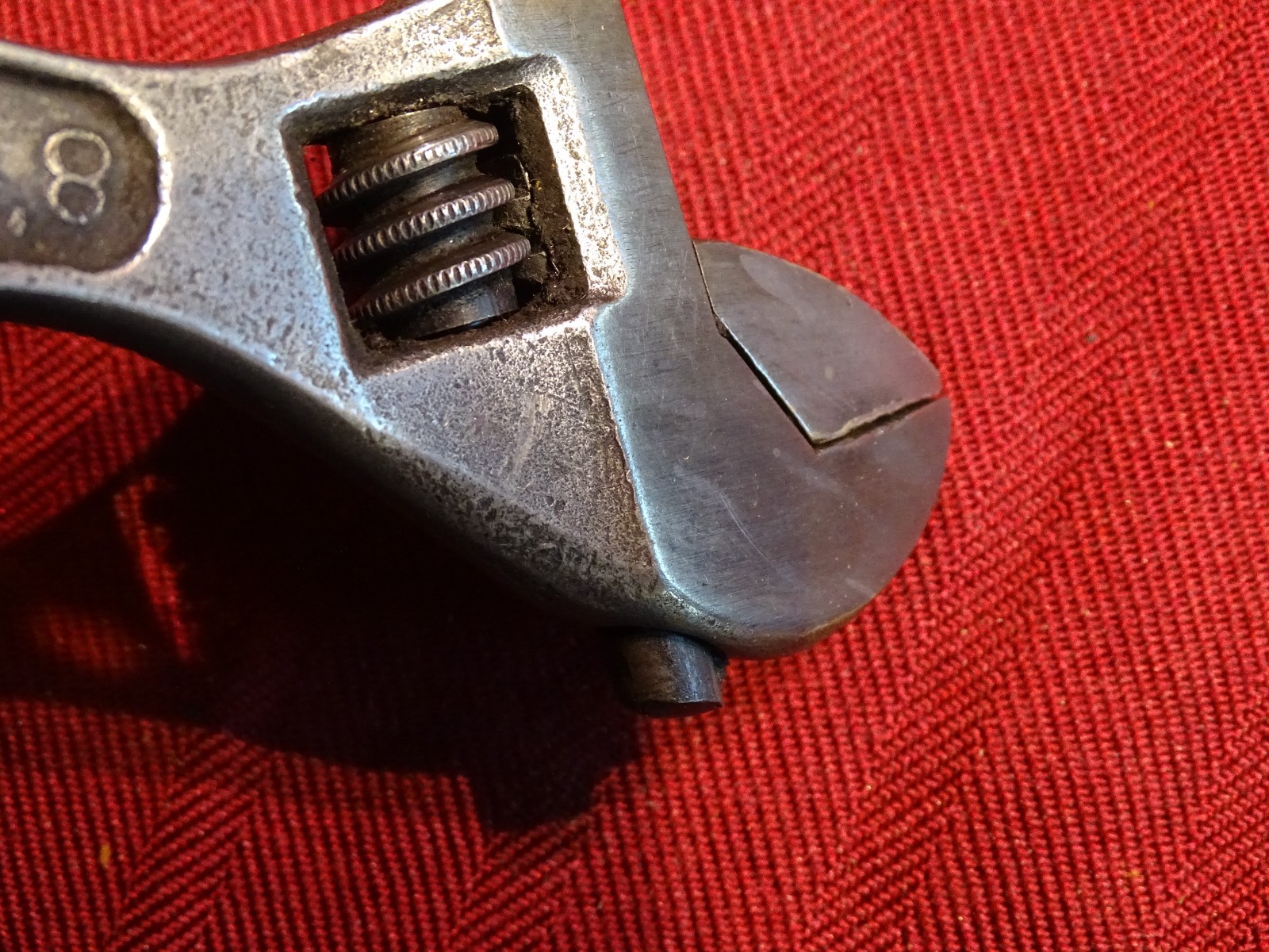 Diamond Calk Horseshoe 8″ Adjustable Wrench Crescent Style With 9/16″ Box End