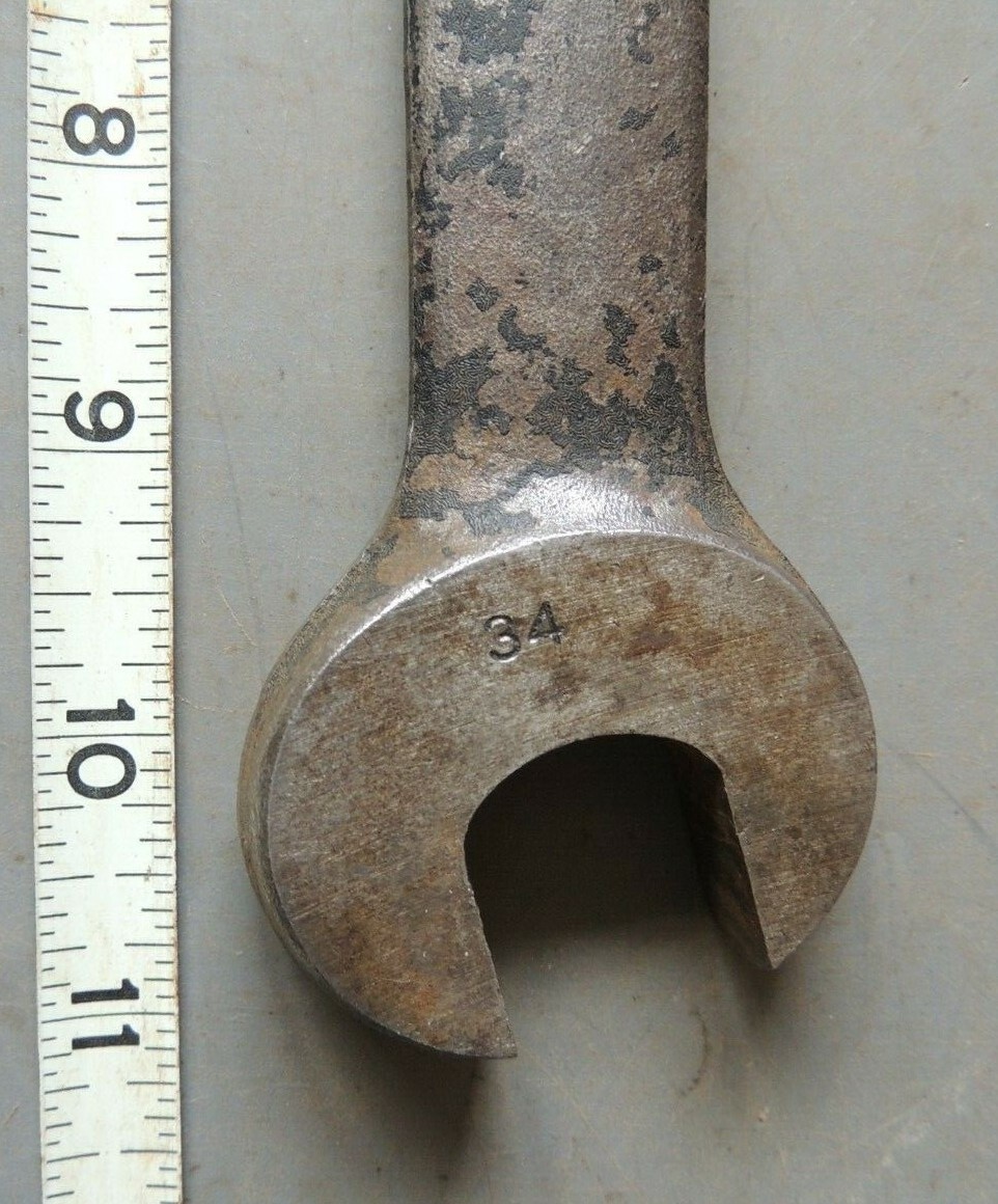 VINTAGE BILLINGS No. 34 Open End Wrench, 7/8″ X 1-1/16″ USA MADE, 1 LBS. 8 OZ.