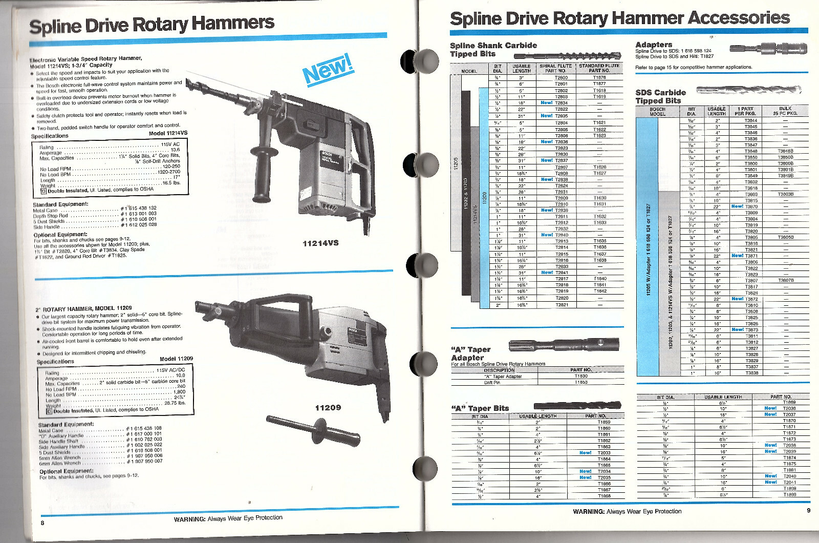 Power Tools Vintage 1987 Catalog Robert Bosch Corp Drills Saws Hammers Routers