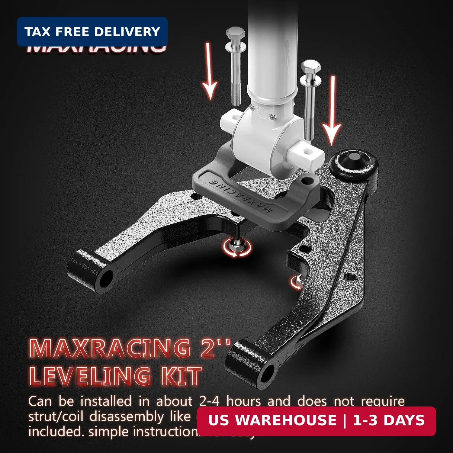 Maxracing 2″ Front End Leveling Kit Compatible with 2007-2026 Chevy Avalanche Si