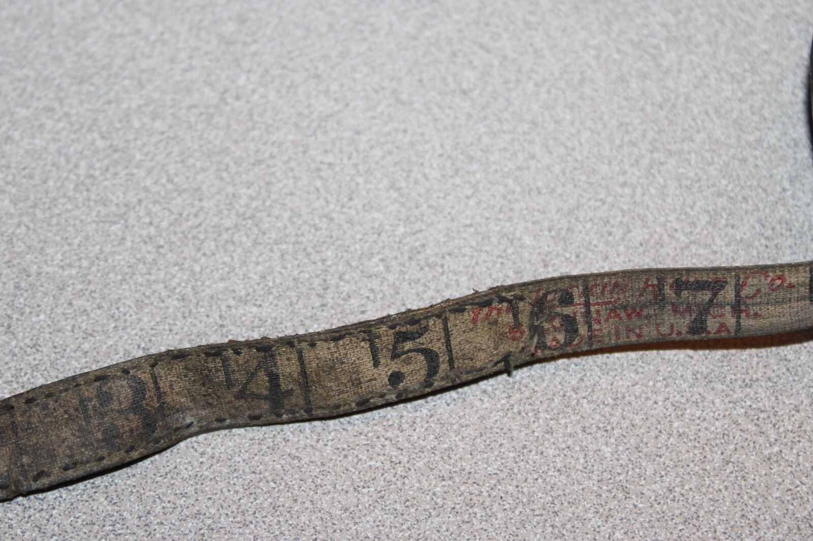 Vintage Chesterman Sheffield England 50 Ft Tape Measure Leather & Brass