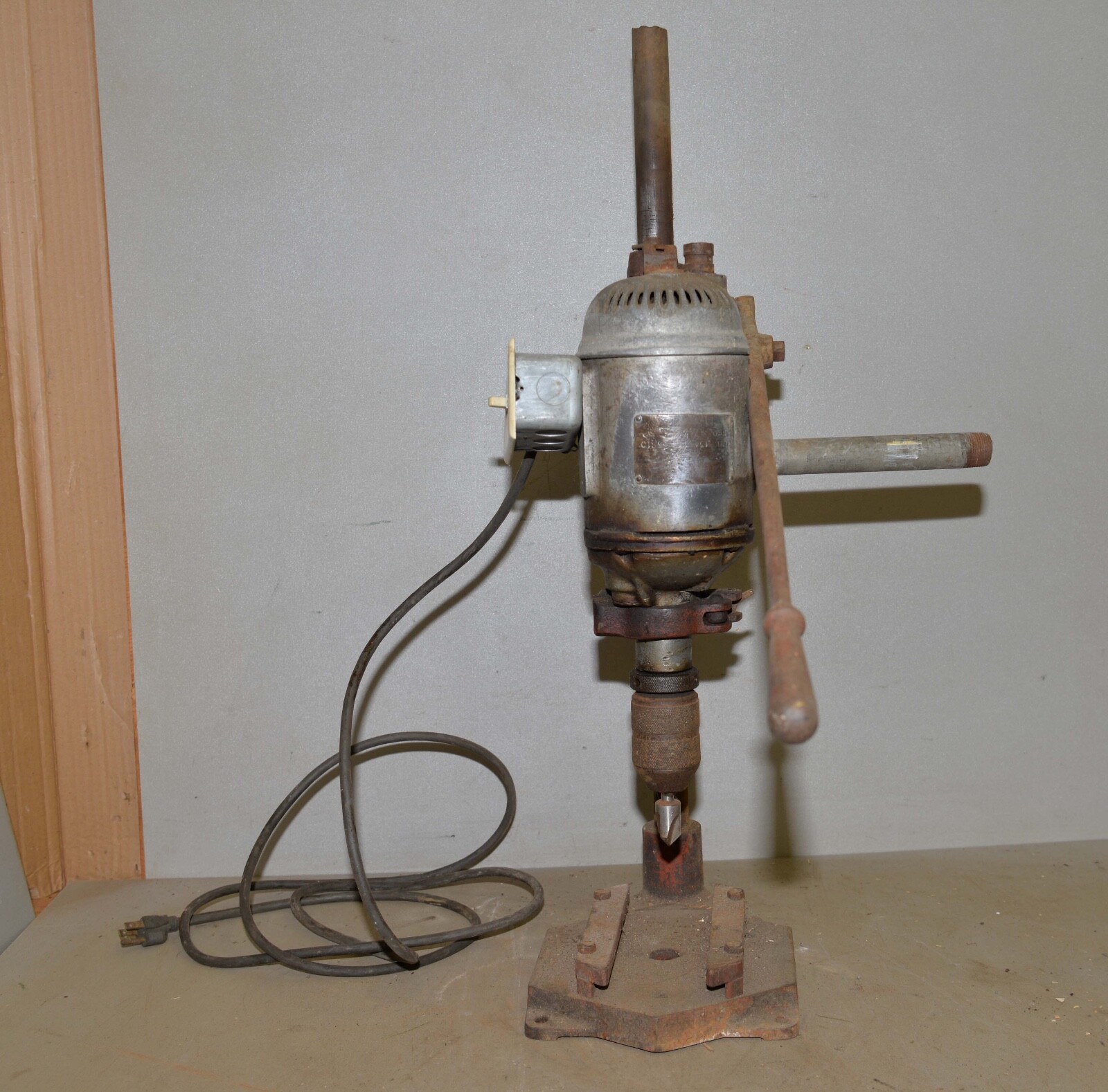 Huge bench drill press stand knife makers or blacksmith metal working tool 50 lb