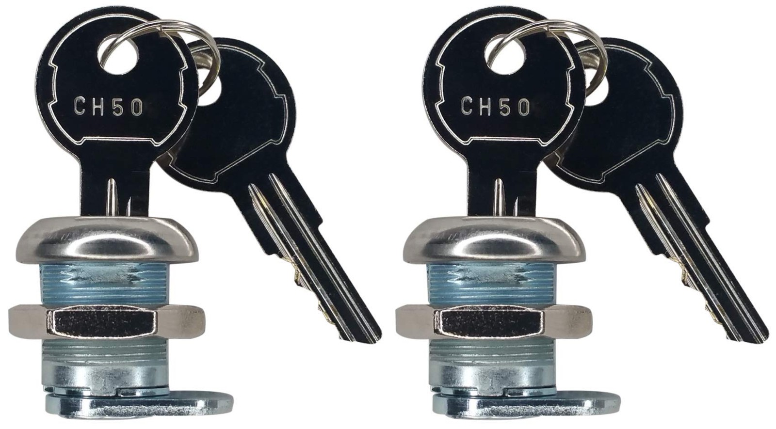 (2 Pack Keyed Alike) Truck Tool Box Locks 2 – Alike, Silver