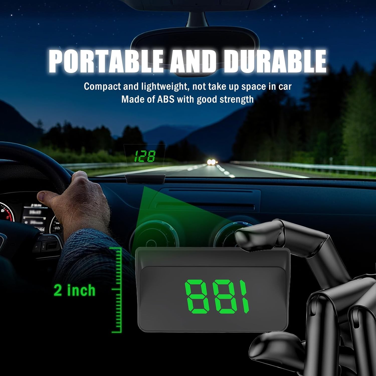 GPS Heads up Display for Cars with HD Large Font,USB Plug & Play Digital Speedom