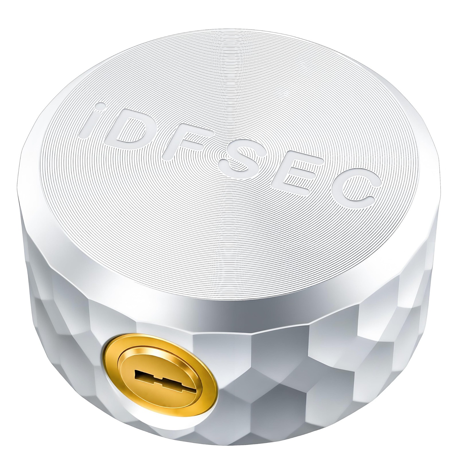 iDFSEC Heavy Duty Aluminum Puck Lock – Hidden Shackle High Security Padlock f…