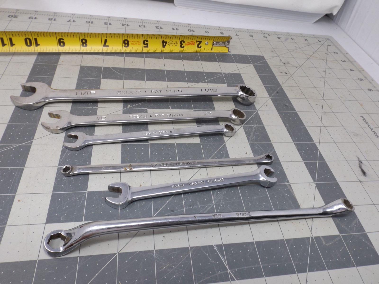 Mix set of Snap On wrenches SOEX22, SOEX16, b1467a, XLE78, RXS12, OSH12a E7 E8