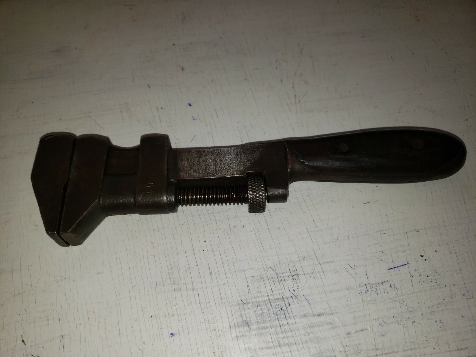 H D Smith Co “Perfect Handle” Monkey Wrench Pat Oct 30 1900-Jan 15,1901 / Feb 26