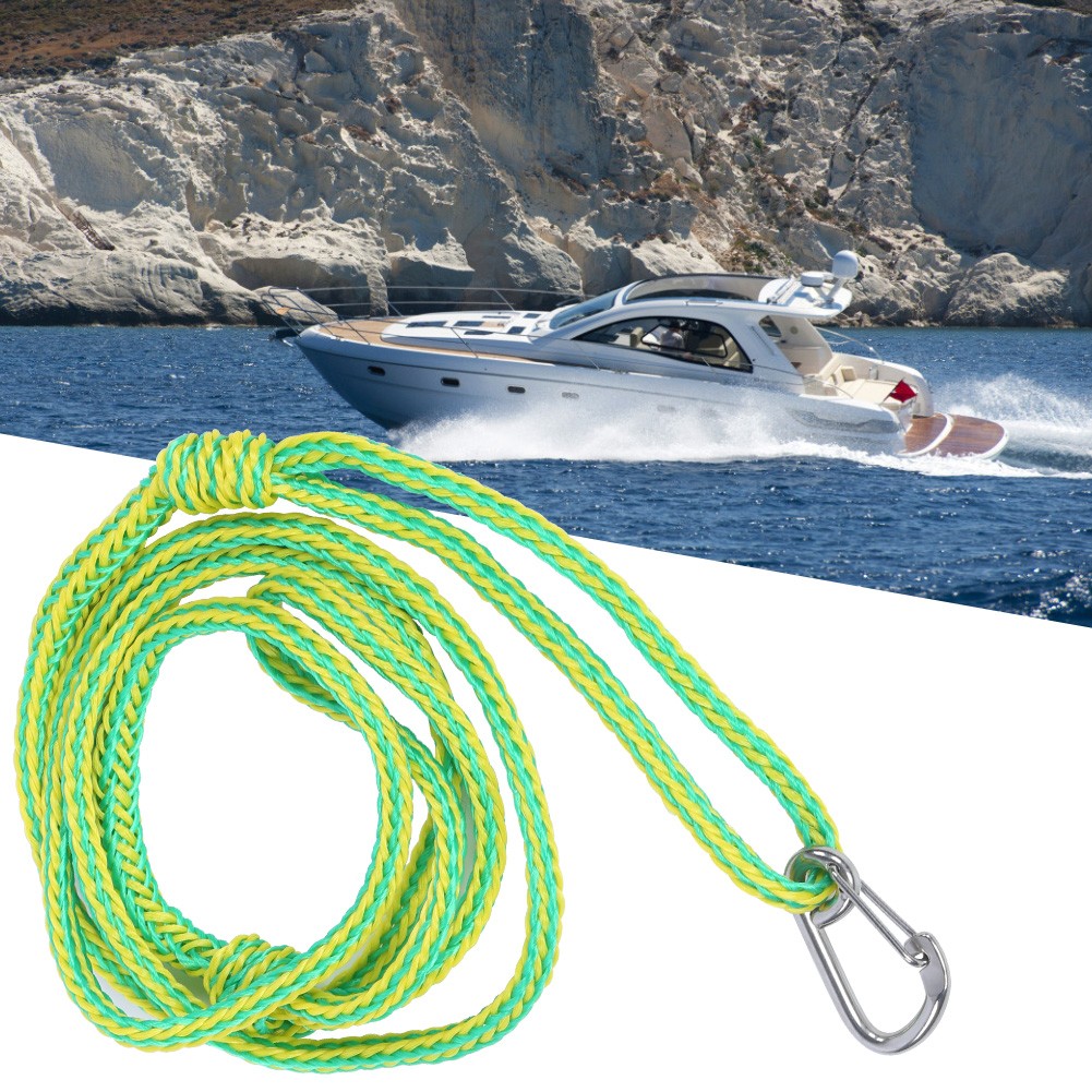 1 Piece Boat Rope Durable For Kayak Docking 2.4m Green Yellow Easy To Use