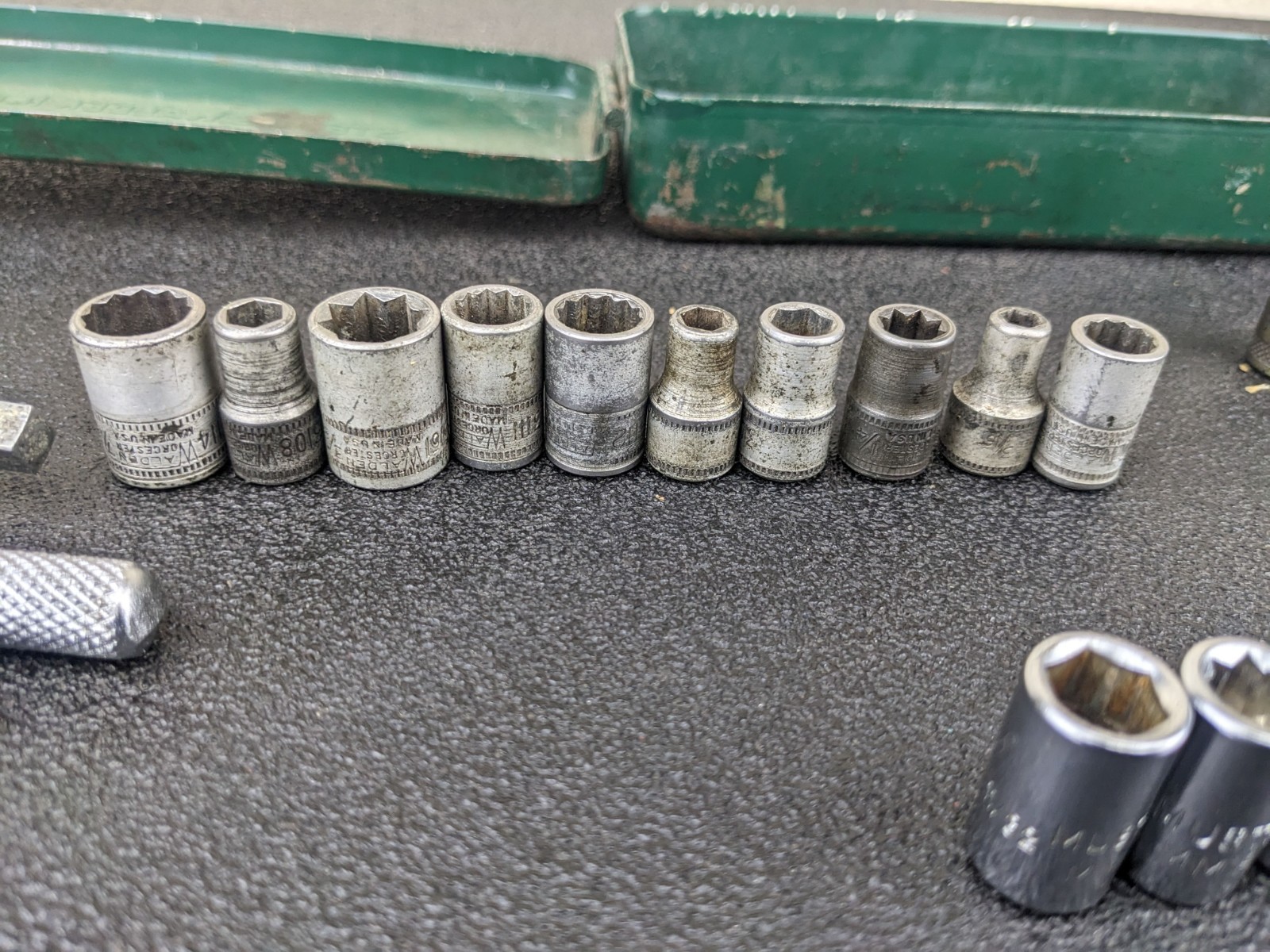 #bn743 Vintage Stevens Walden 1/4″ Socket Set Mustang