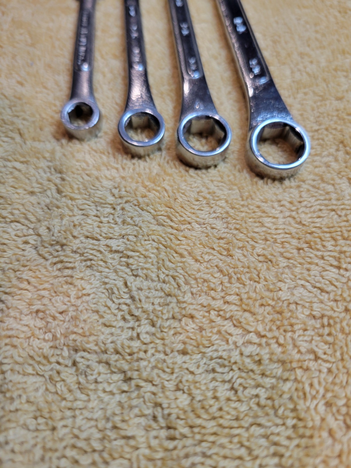 LOT OF 4 S&K TOOL 6pt. COMBINATION WRENCHES 1/4-7/16 INCH IN GREAT CONDITION