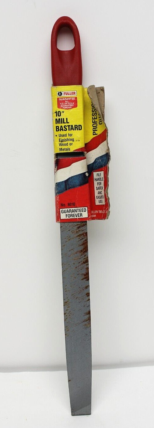 Vintage Fuller 10″ Mill Bastard No.8010 For Finishing Wood or Metals 14.5″L NOS