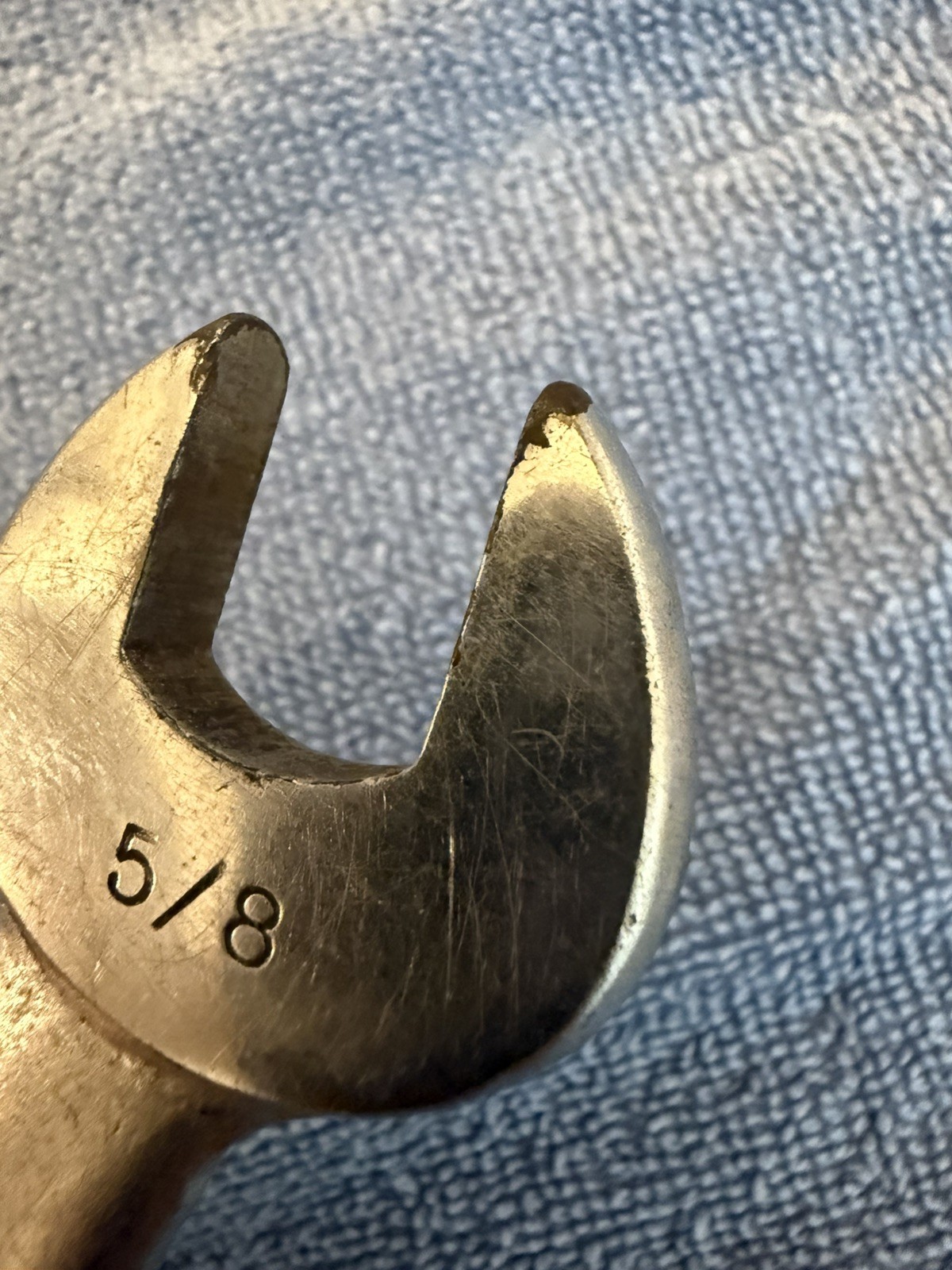 Craftsman Vanadium CI underline logo Forged in USA Open End Wrench 1729 3/4 5/8