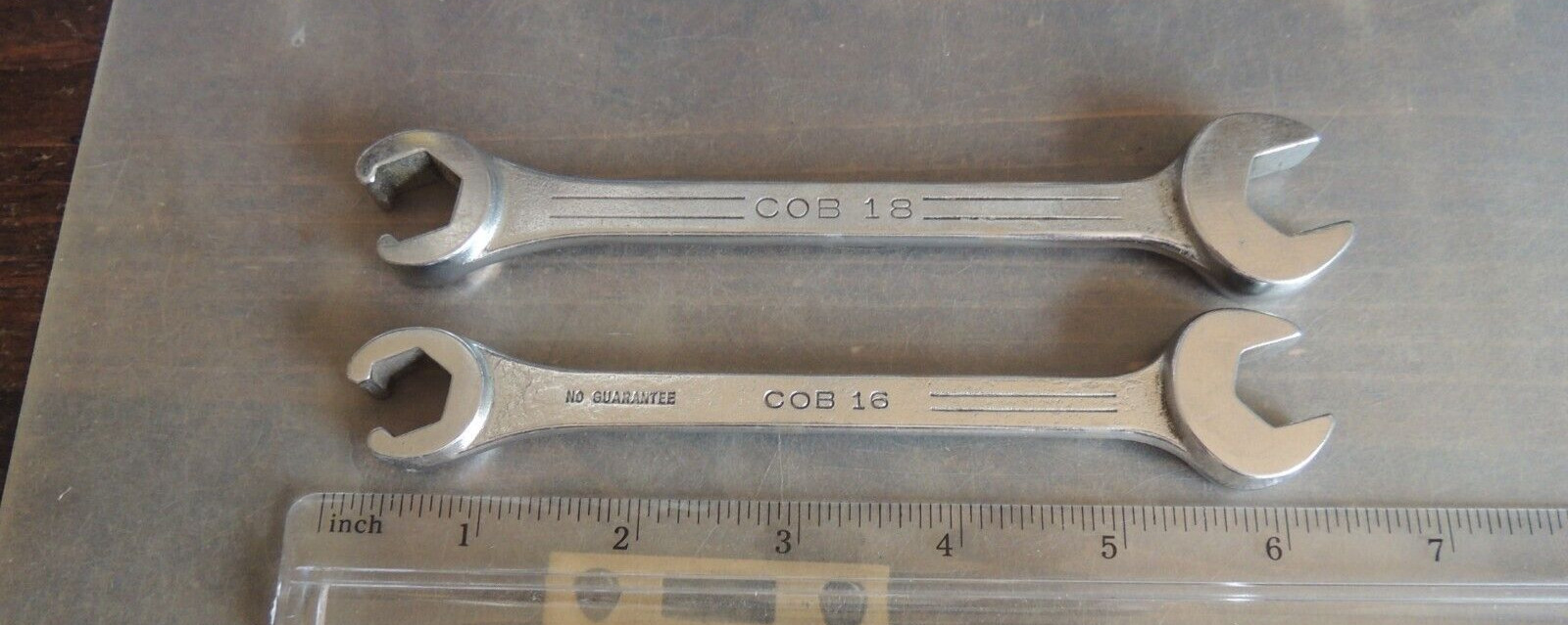 NICE LOT OF 2 MAC COMBO OPEN X FLARE NUT LINE WRENCHES 1/2″ & 9/16″ COB16, COB18