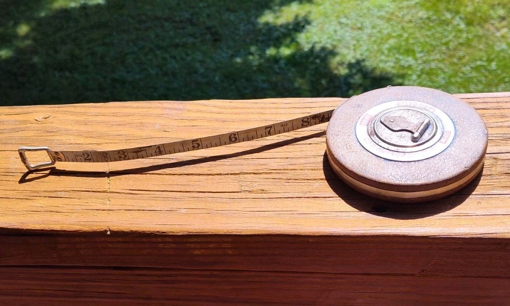 Vintage Evans Rule Co 50 Ft Power Tape Measure Elizabeth NJ