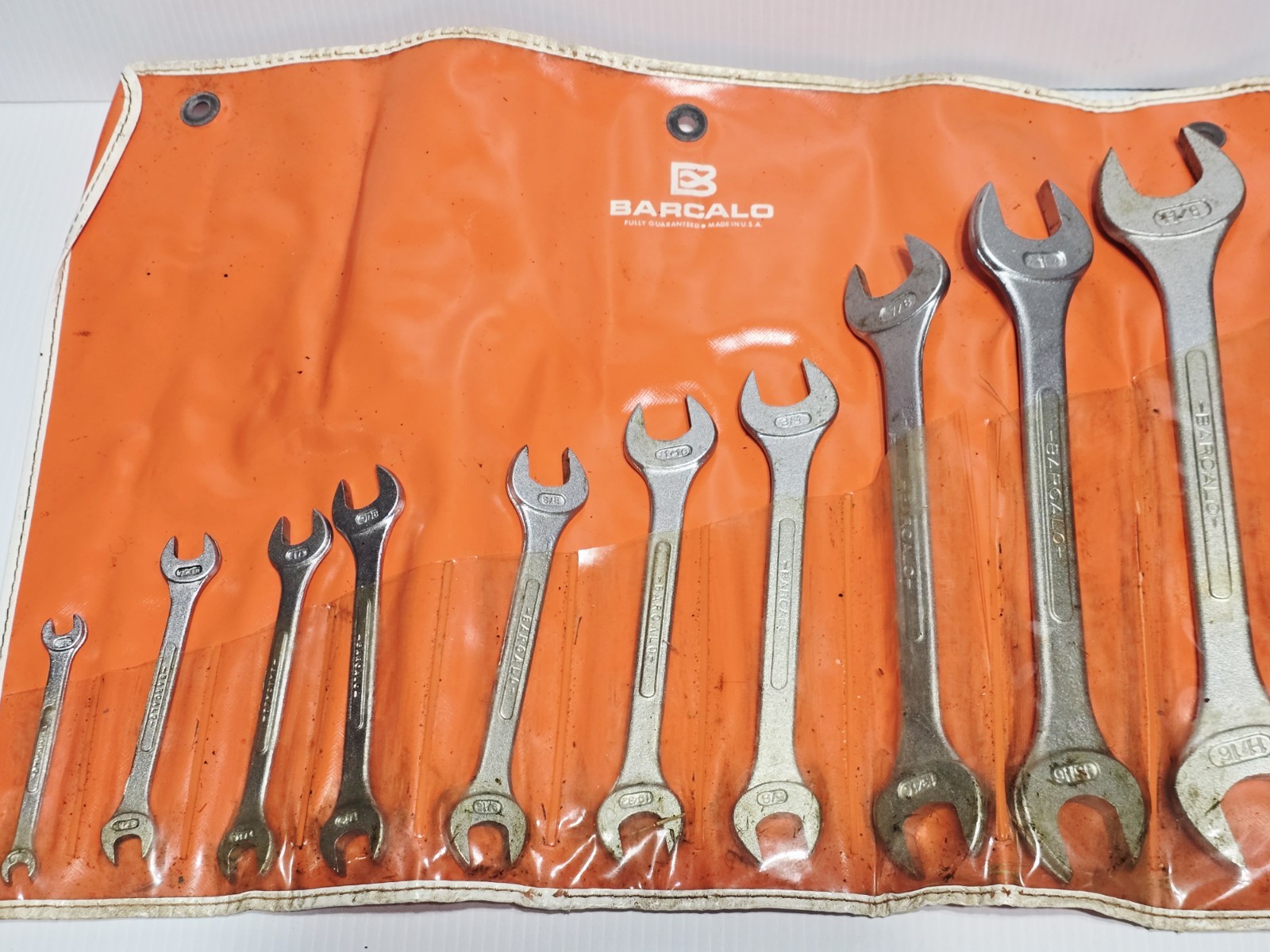 10 Pcs – Vintage Barcalo Buffalo Open End Wrenches Set, sizes 1/4″ – 1-1/8″