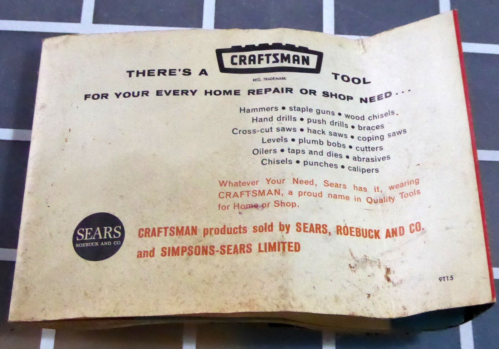 Vintage Sears Craftsman Glues & Cements Booklet 1950s-1960s
