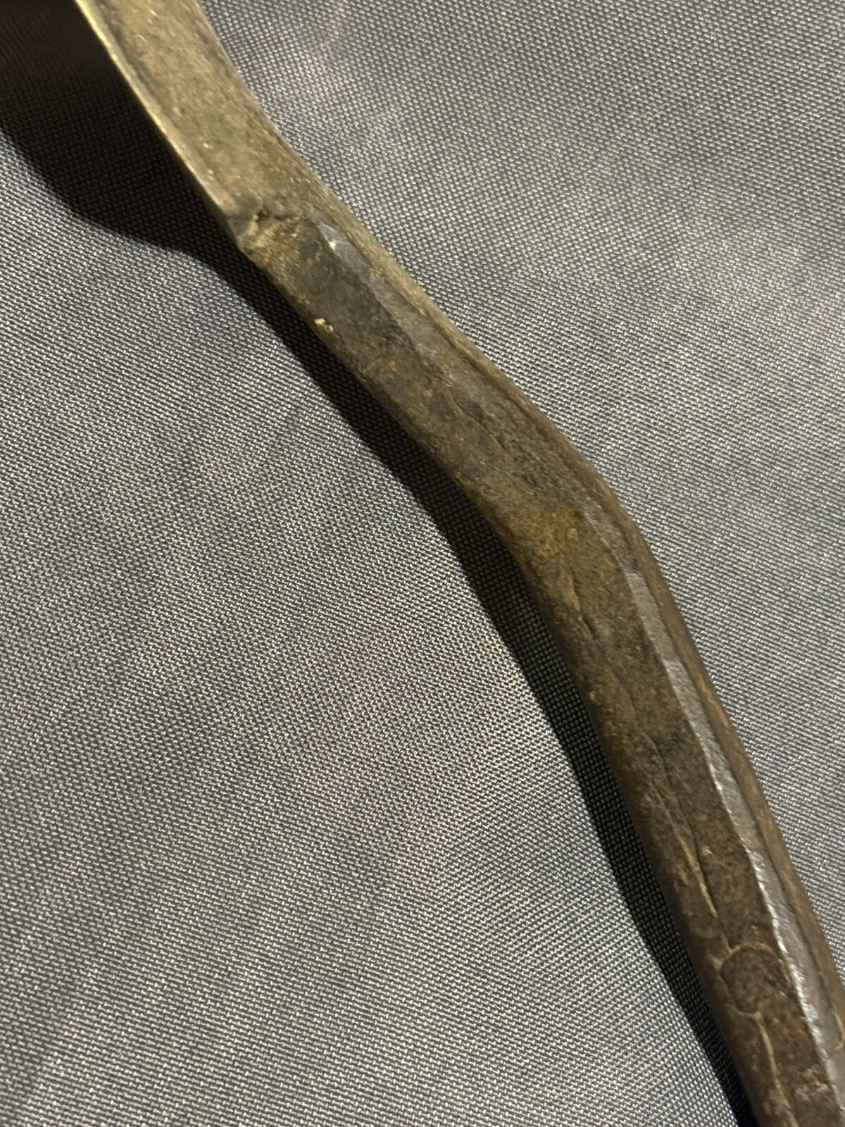 Early Antique Wood Shaver Cooper Chamfer Draw Knife Primitive Hand Wrought Tool