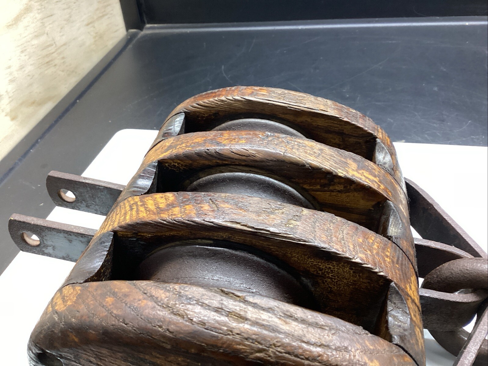 Vintage Upson- Walton Co. Cleveland Ohio Three Pulley Block And Tackle