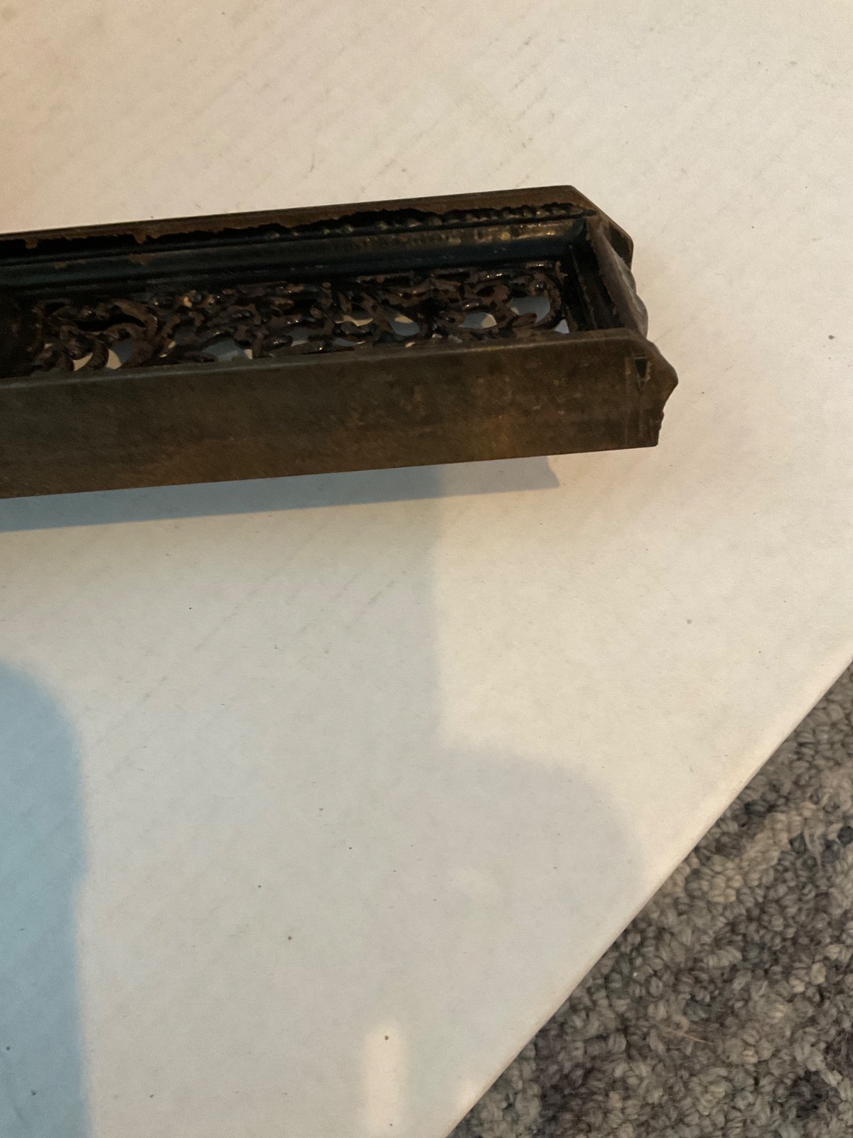 Antique Davis Level & Tool Co. Ornate Level 1867 Cast Iron 12” Rare!