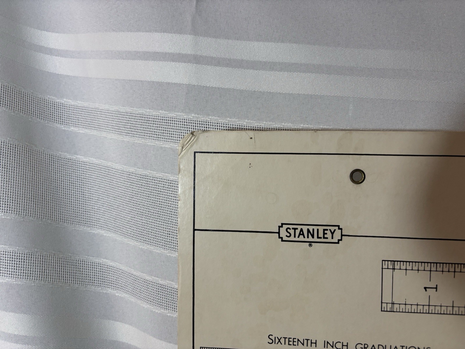 1950 Double Sided Stanley Tools 18.5x 24.5Measuring and One Foot Rule Shop Chart