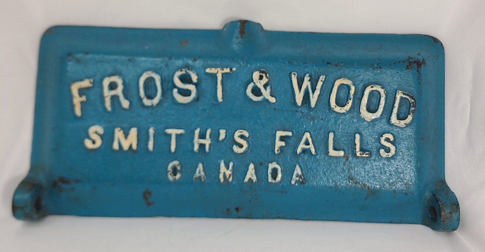Antique Cast Tractor Door Blue Frost & Wood Smith’s Falls Canada Farm Advertise