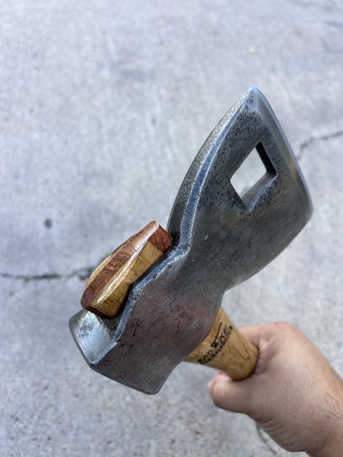 Bad-Axe Bell System B Linemen 3.9lb Axe, 15.5in Custom Handle, Mesquite Wedged