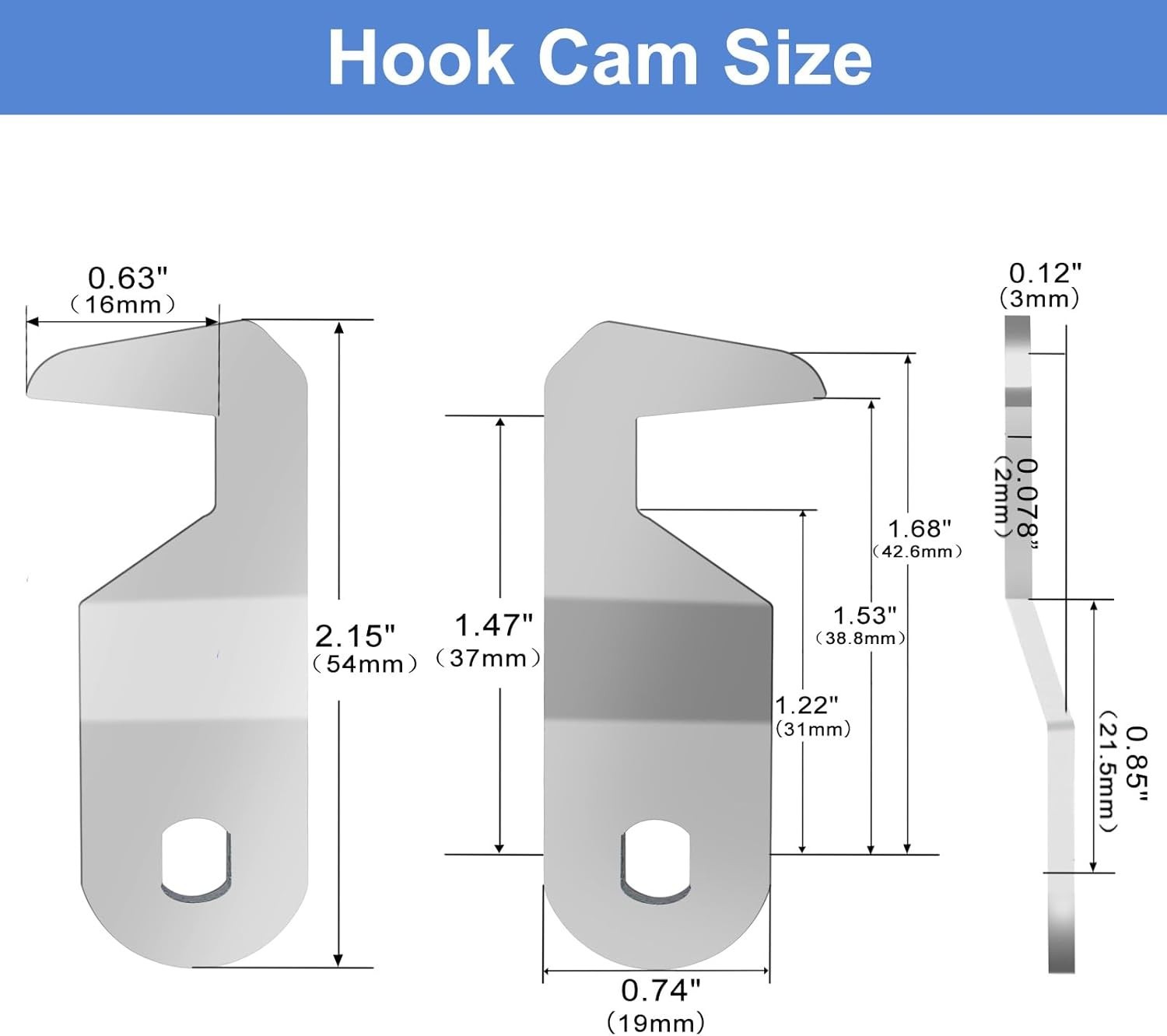 Tool Cart Lock – Zinc Alloy (5/8 Inch 1 Pack-Black) – Hook Cam