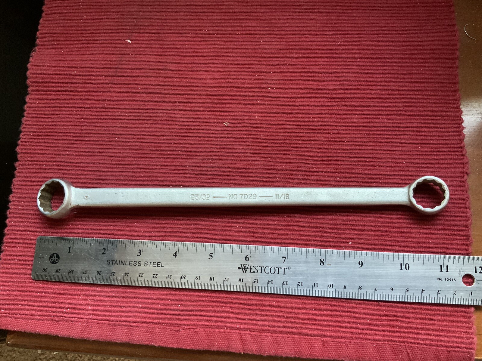 Vintage Armstrong Box-end Wrench Armaloy No. 7029-B 3/4″ x 11/16″ 11″ Length USA