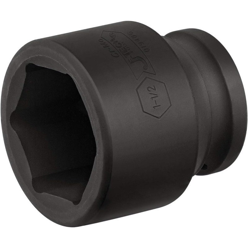 3/4 Inch Drive 1-1/2 Inch Standard Impact Socket Heat Treated 6-Point Design SAE