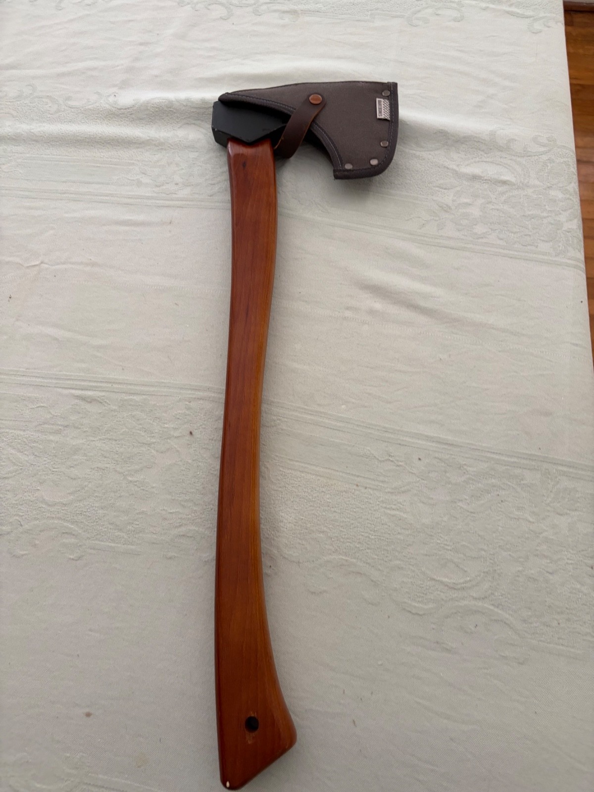 Barebones Felling Axe – Carbon Steel Blade – All-Purpose Axe – Leather Accent…