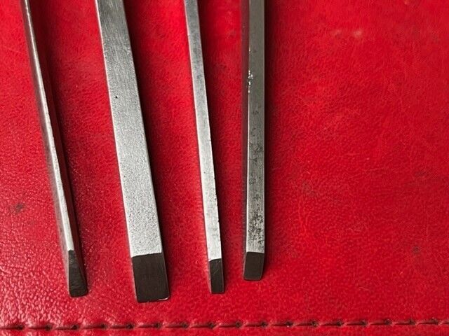 Vintage Charles Taylor’s Sheffield Fine Mortise Chisels x4