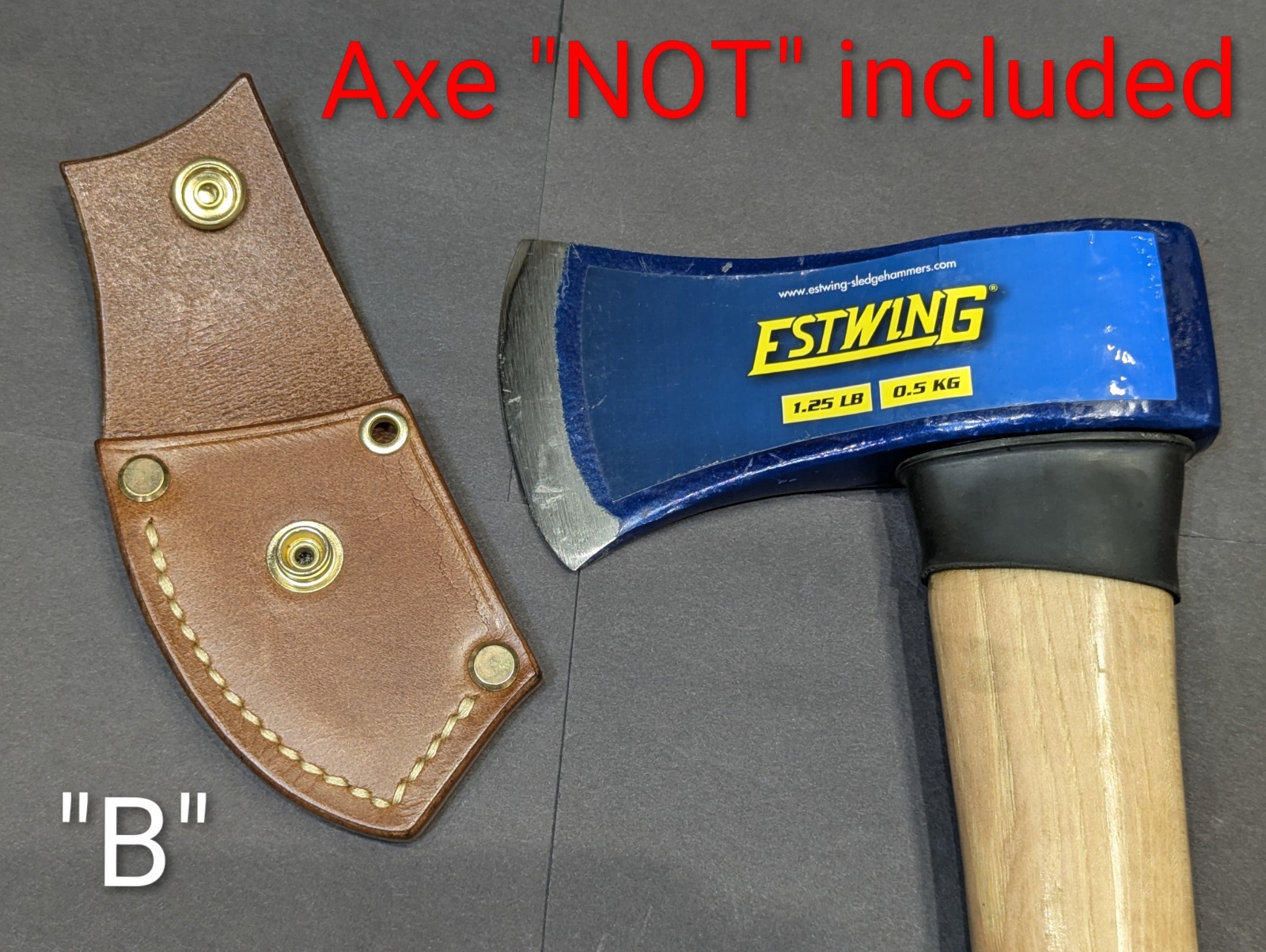 Estwing 1.25lb. Axe w/ Hickory Haft Handmade Leather Axe Mask “Only” Read Descri