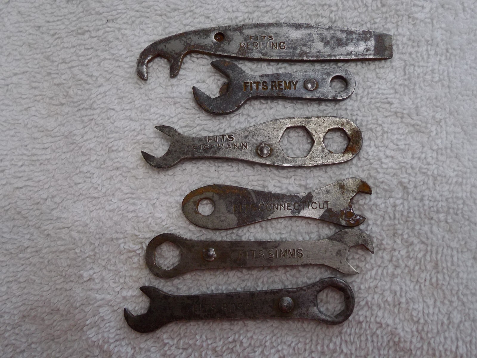 Vintage Ignition 7 Wrench Set Bosch Simms Remy Eisemann Berling Connecticut