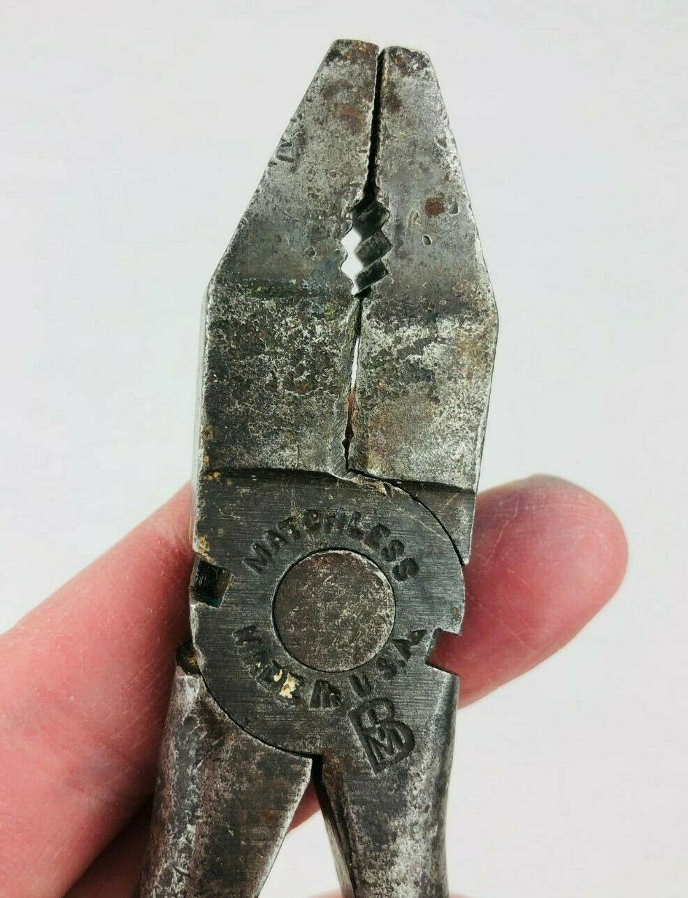 Vintage Bridgeport Hardware Matchless Pliers Steel Lineman Tool made USA *K