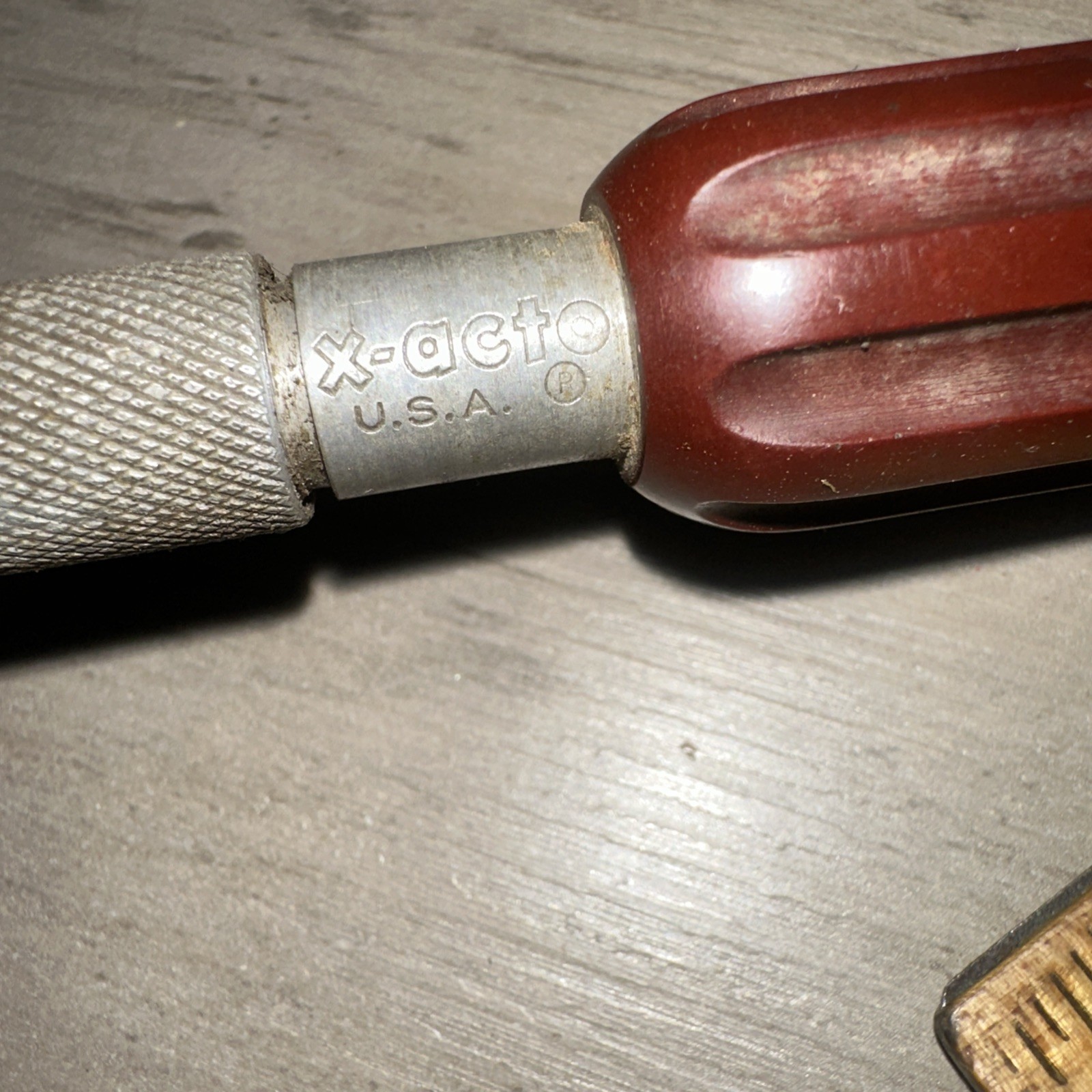 VINTAGE X-ACTO Fixed Blade Carving Whittling Tool Knife Unique Tip Wood Work Etc