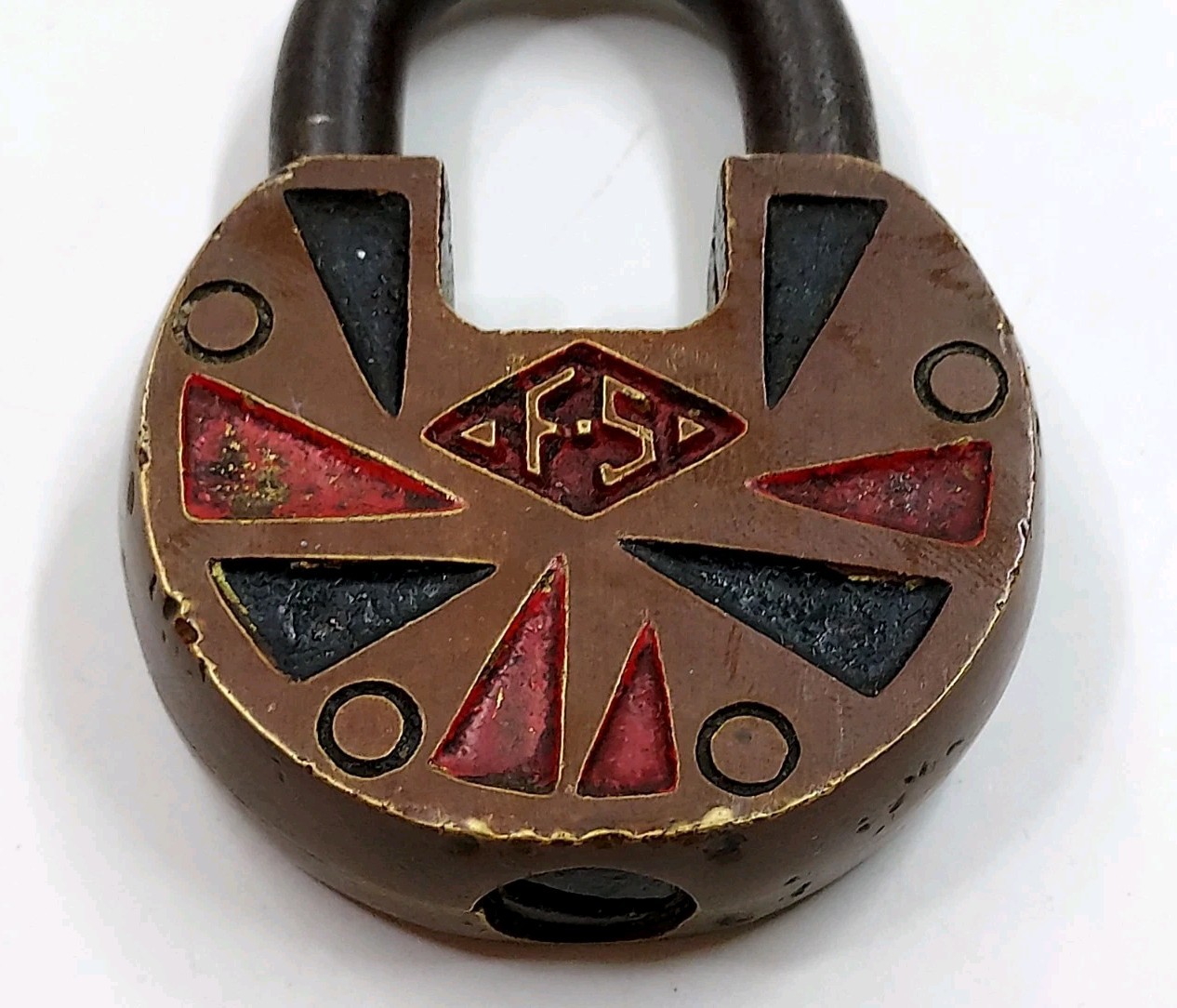 Vintage FS Fraim Slaymaker Padlock Lock Antique No Key – Parts or Repair –