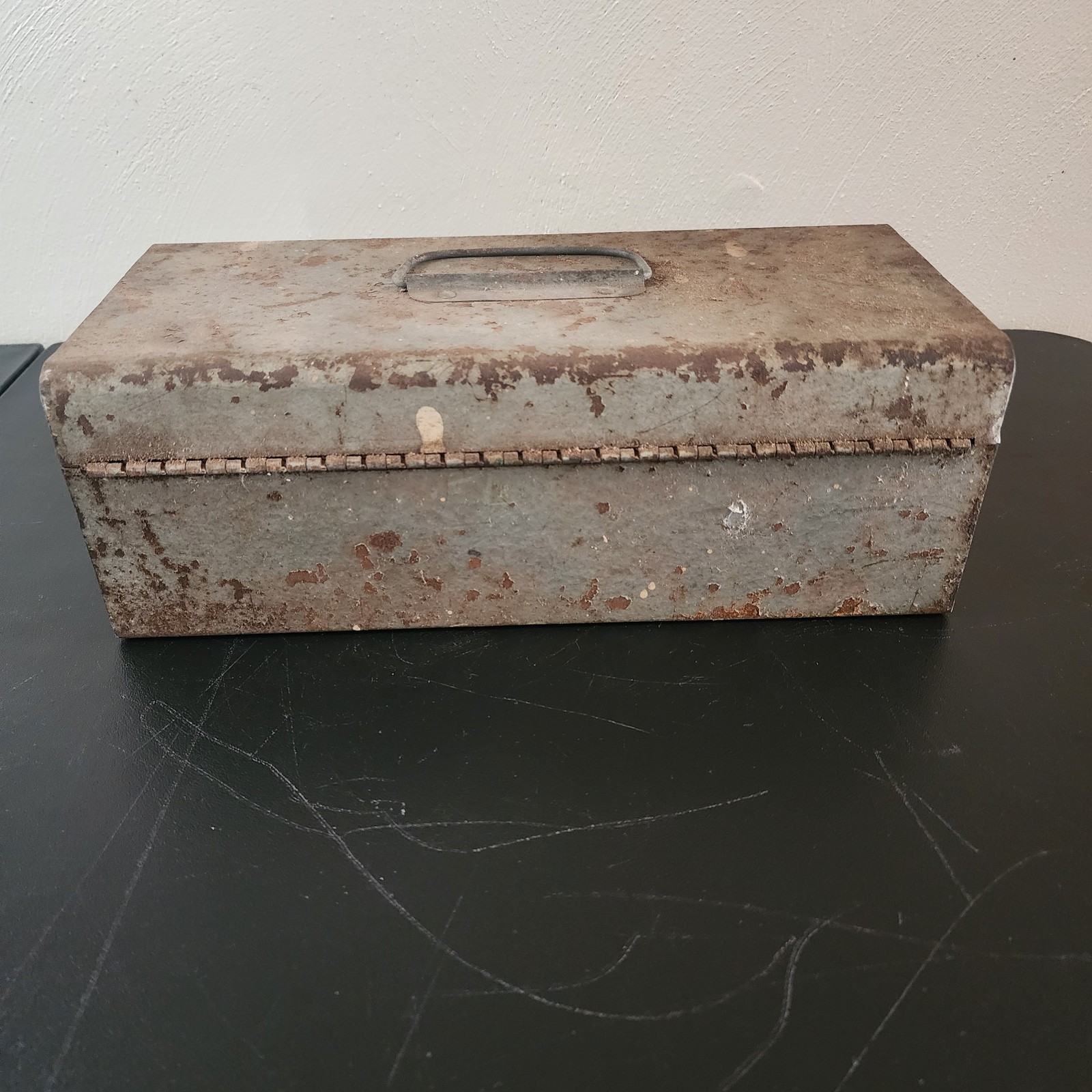 Vintage Climax Machinist Metal Tool Box Small Tap Die Drill Bit Organizer Patina