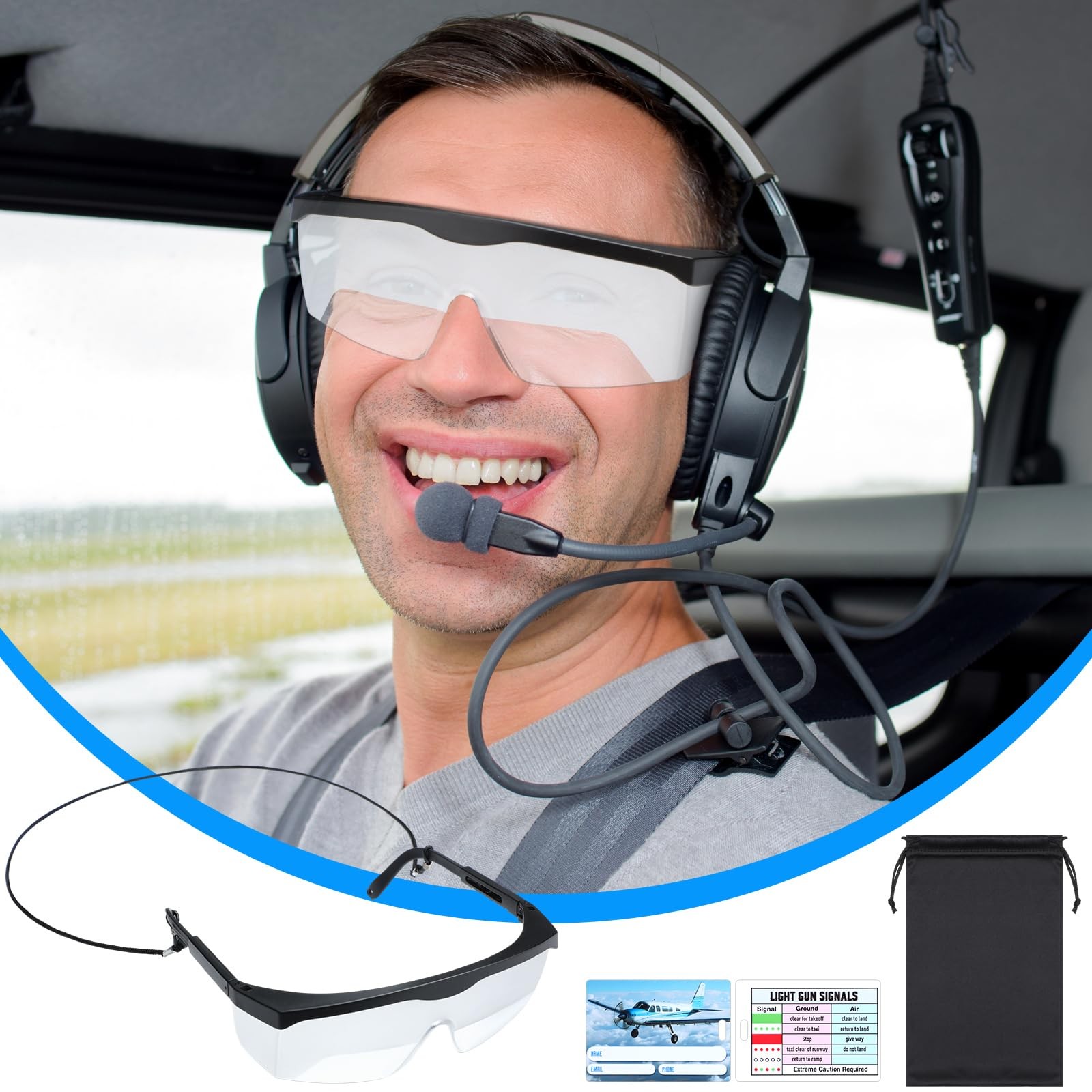 Aviation Flight Training Glasses Adjustable View Limiting Goggles Device with…