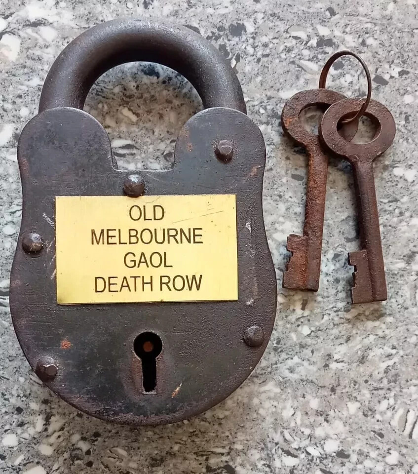 Padlock 5” Old Melbourne Gaol Death Row , HUGE Blacksmith , Gunsmith Heavy