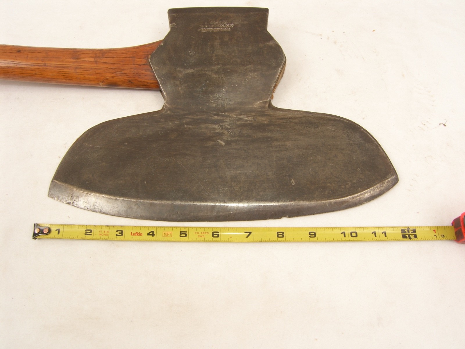 Antique 19th Century Isaiah Blood 12 Inch Hewing Broad Axe Ballston NY NICE Cond