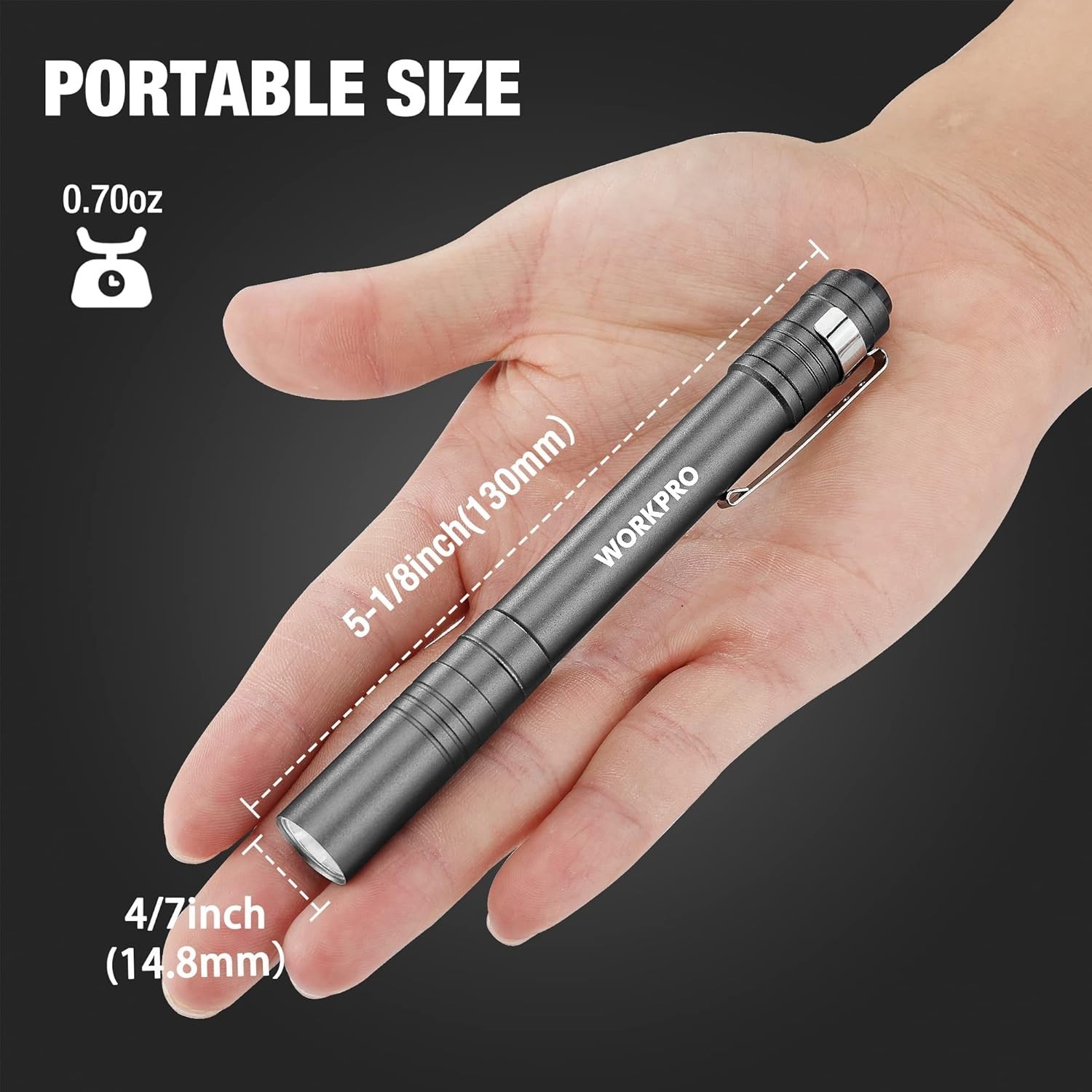 LED Pen Light, Aluminum Pen Flashlights, Pocket Flashlight with Clip for Insp…